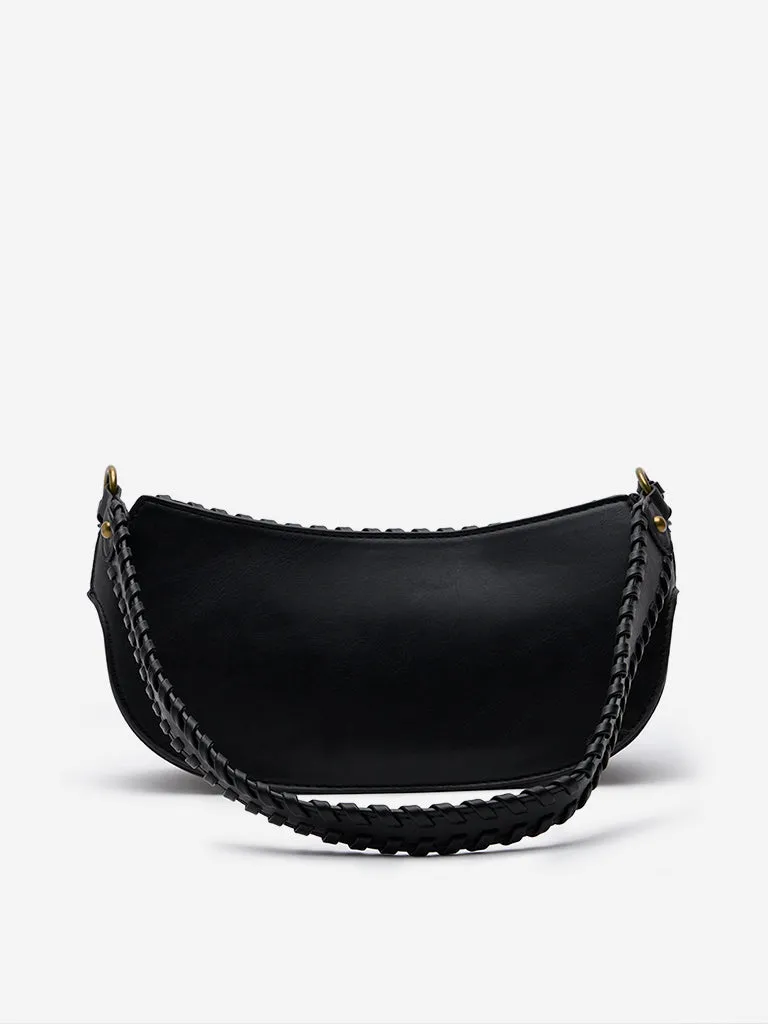 Buy Women Accessories Black Seam-Detailed Shoulder Bag from Westside