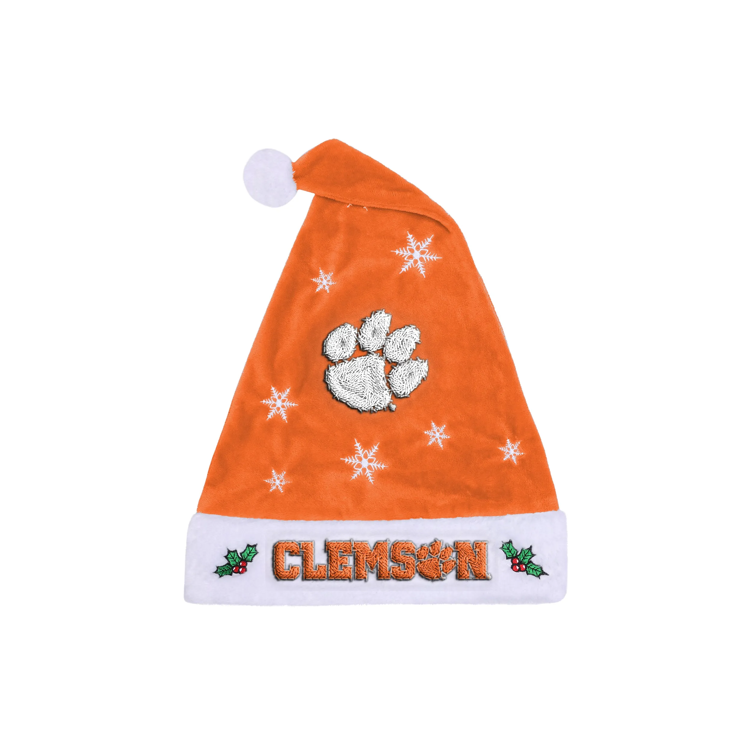 Clemson Tigers Embroidered Santa Hat