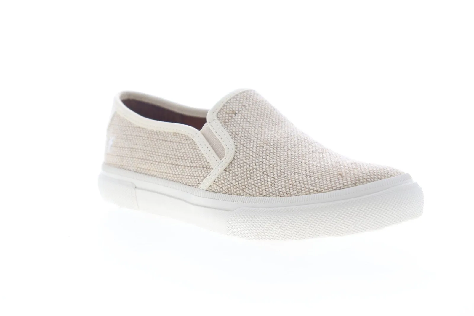 Frye Gia Canvas Slip On 70063 Womens Beige Tan Low Top Lifestyle Sneakers Shoes