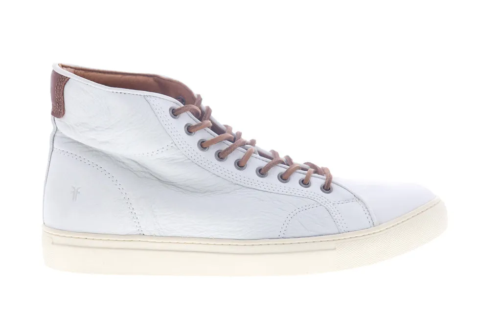 Frye Walker Midlace 81229 Mens White Leather High Top Lifestyle Sneakers Shoes