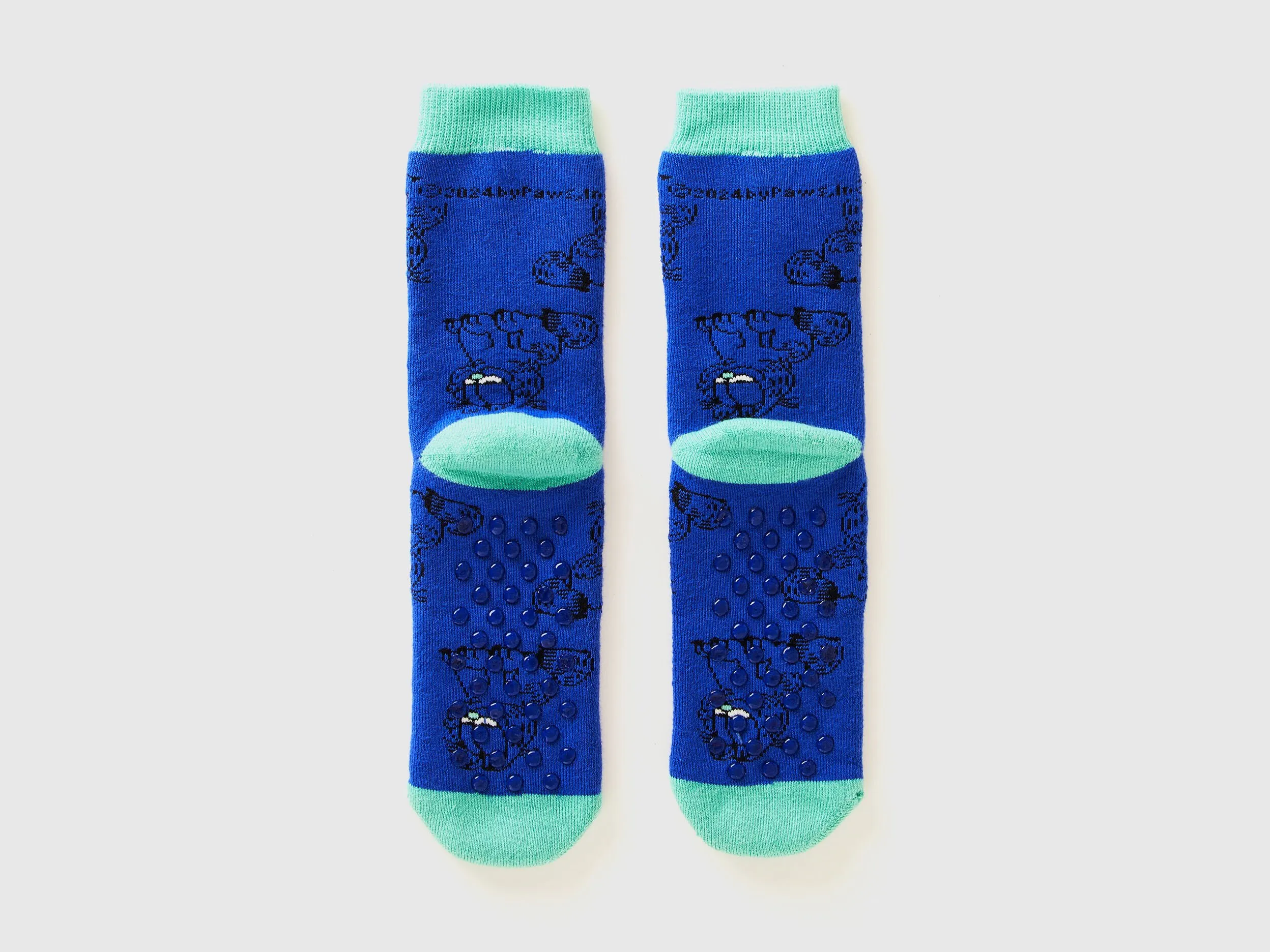 Garfield non-slip socks ©2024 by Paws, Inc. - Bright Blue | Benetton
