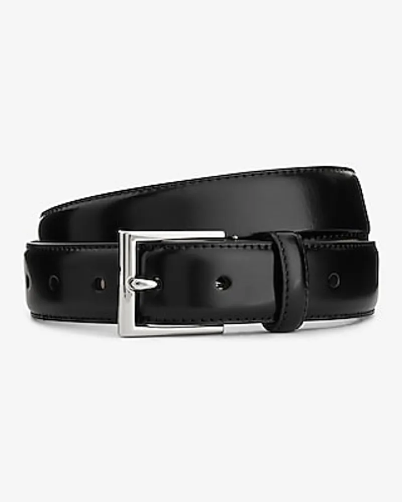 Genuine Leather Prong Buckle Belt Men's