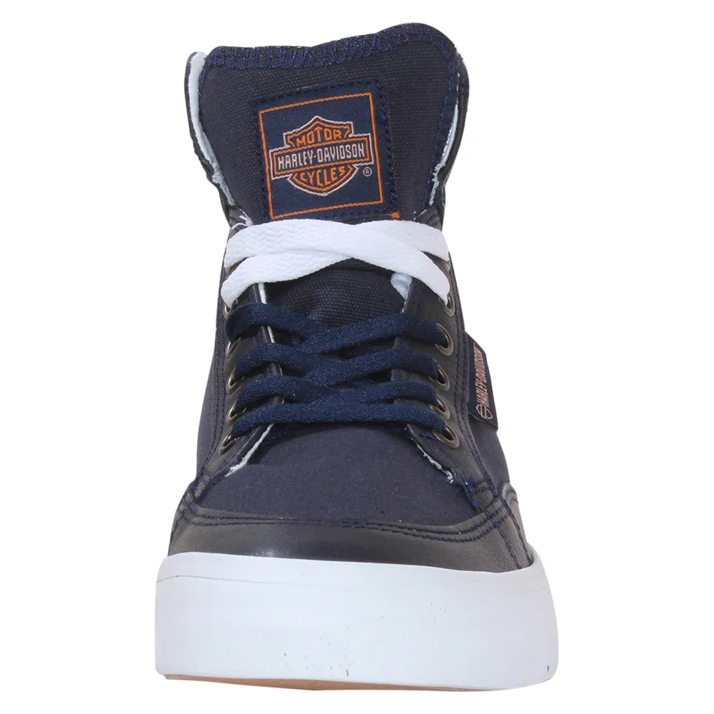 Harley-Davidson Men's Rosemont Sneakers Lace Up High-Top Shoes Navy Sz. 9