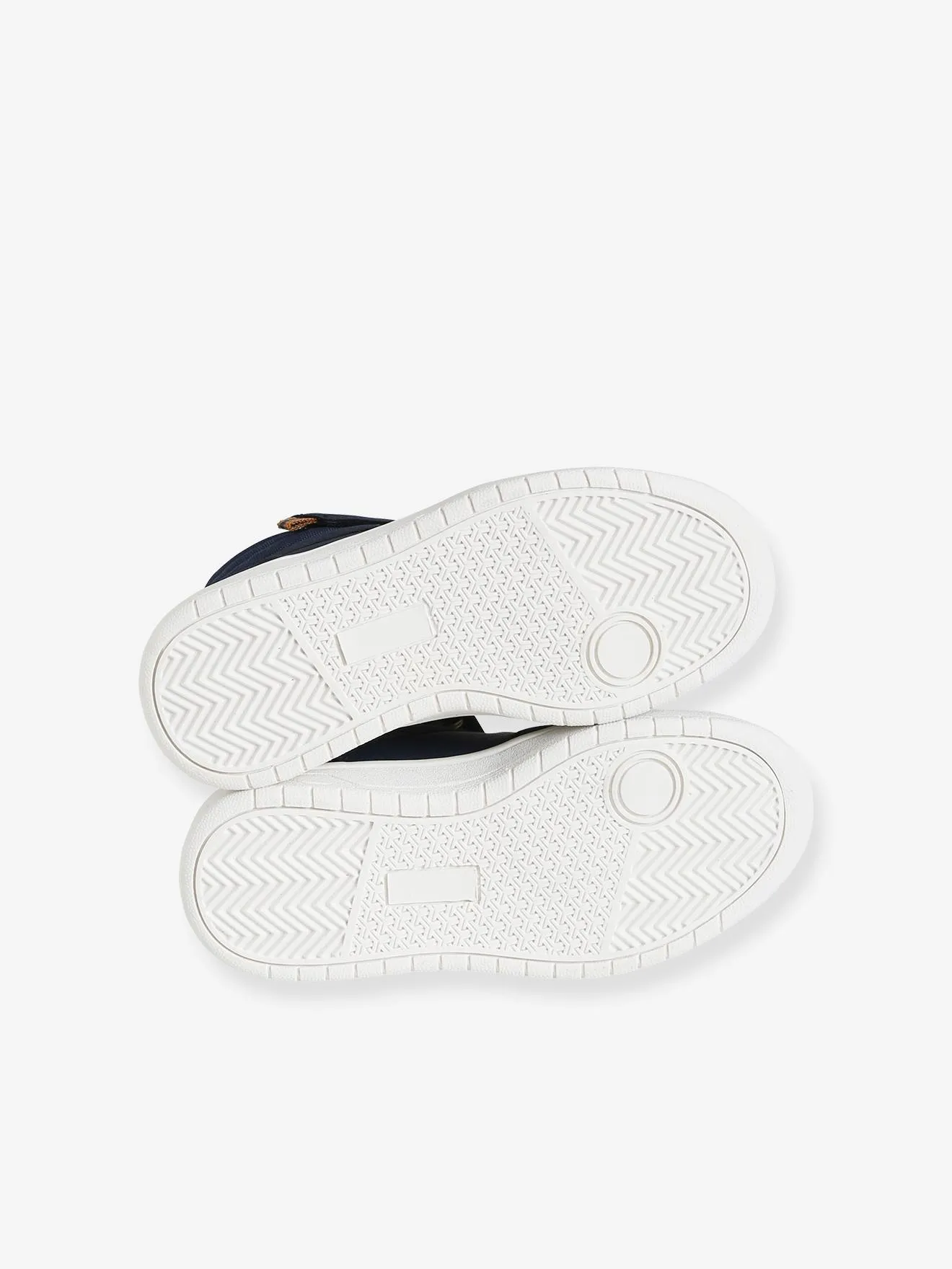 High-Top Trainers with Laces & Touch Fasteners for Boys - blue dark solid