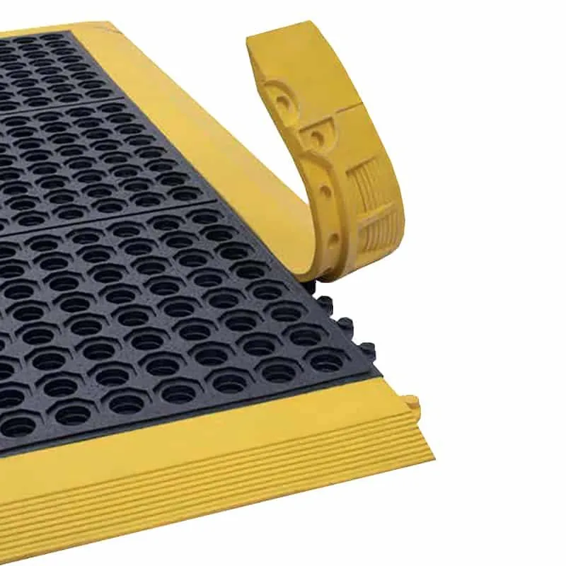 Interlocking Yellow Male Ramped Edge - Anti-Slip Anti-Fatigue Mats - 75mm x 910mm - [WWM-10208-00809116-NAYL] - (LP)