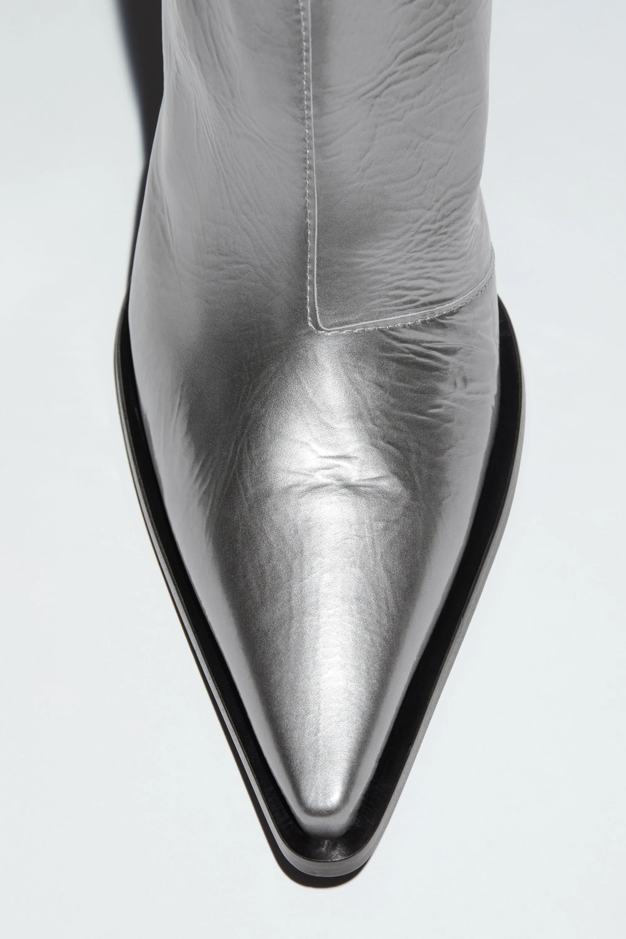 Leather heel boots