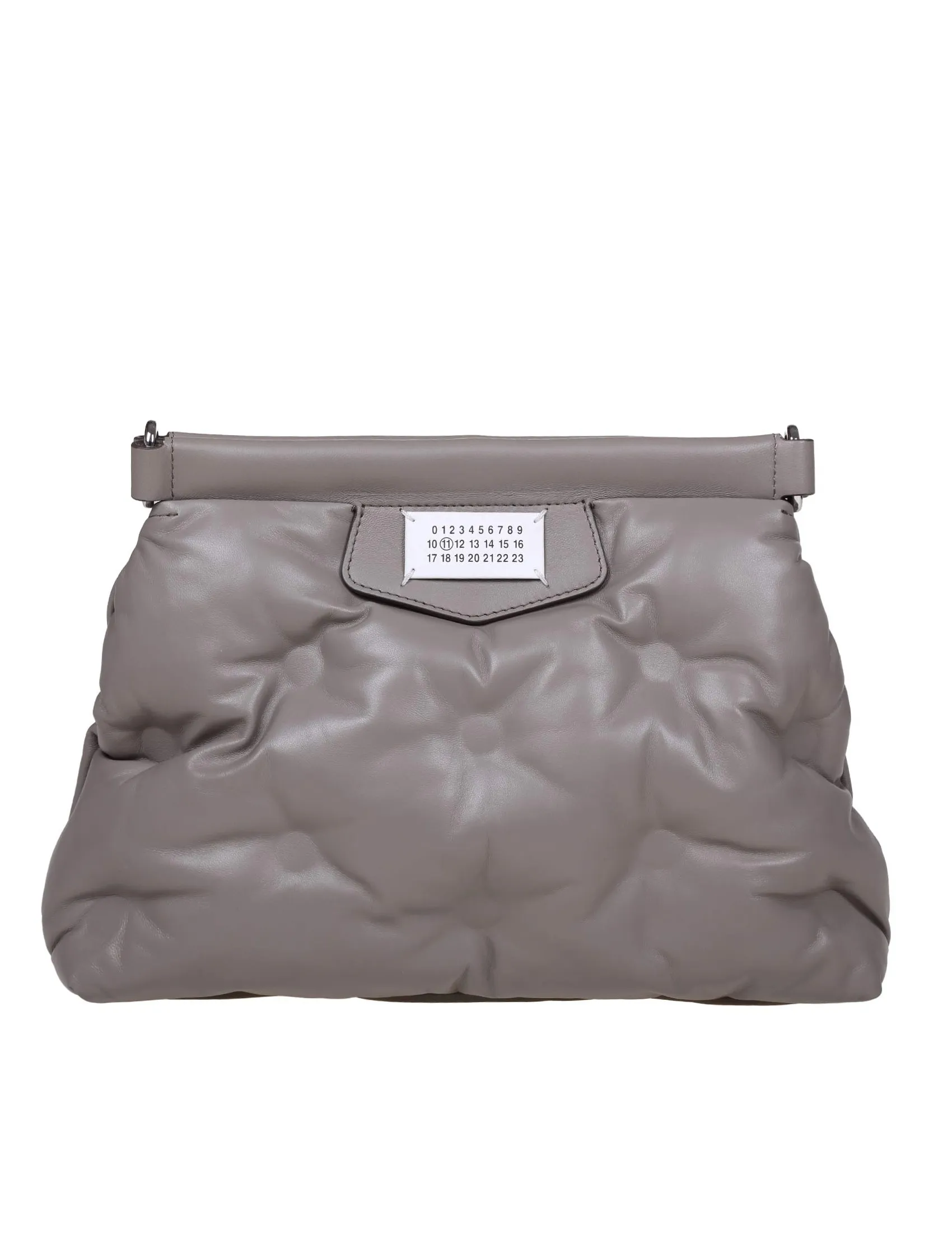 MAISON MARGIELA SHOULDER BAG IN MATELASSE' LEATHER GRAY COLOR