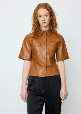 Nanushka -  Sabine Vegan Leather Shirt - Shirt