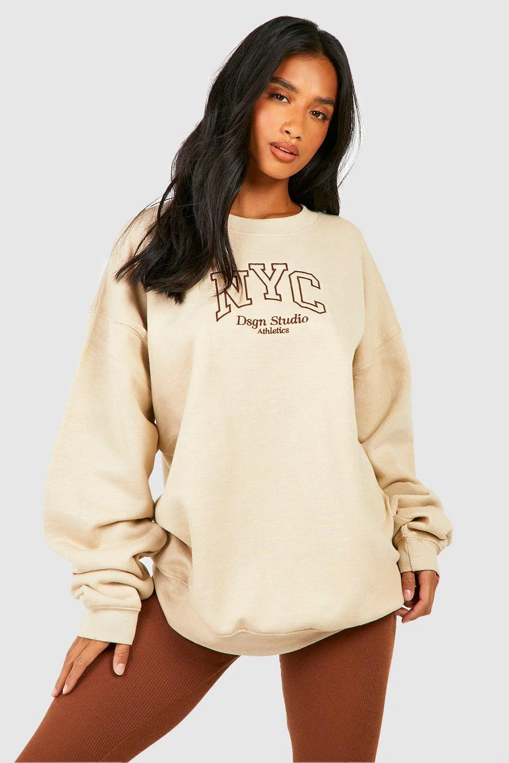 Petite Nyc Embroidered Sweatshirt