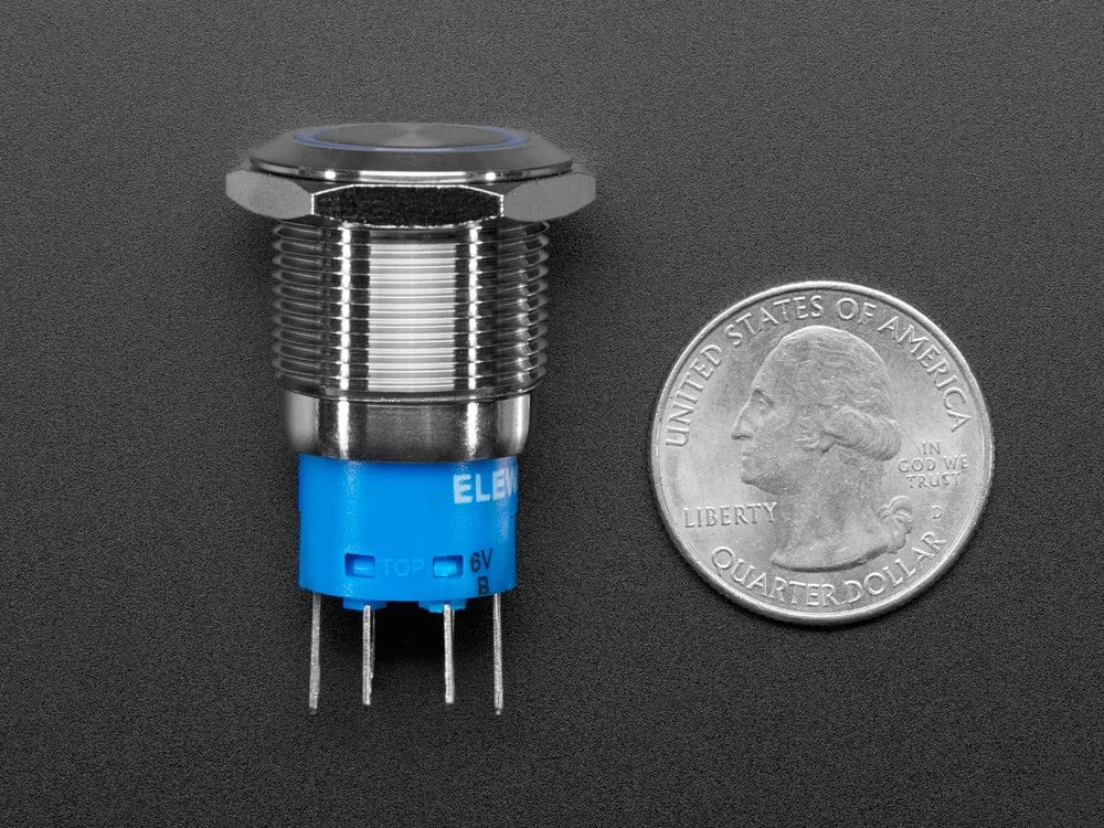 Rugged Metal On/Off Switch - 19mm 6V RGB On/Off