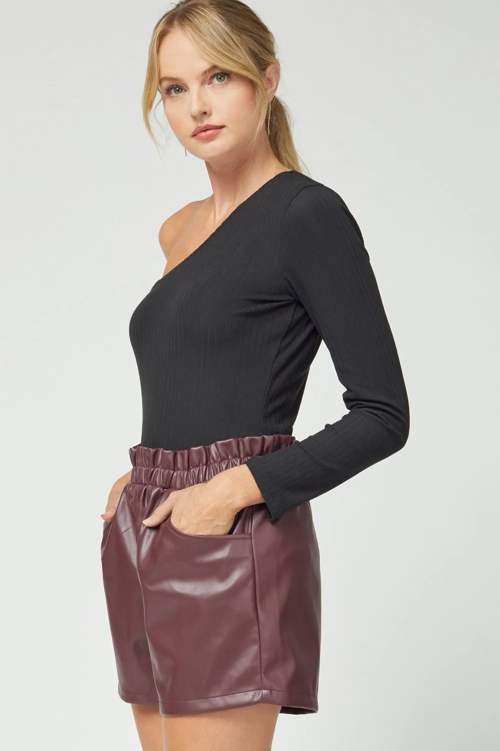 Ryleigh Leather Shorts