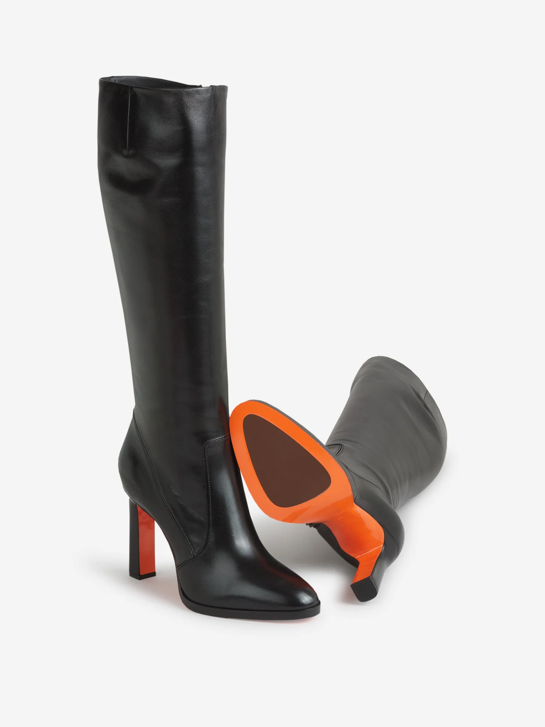 Santoni High Leather Boots 