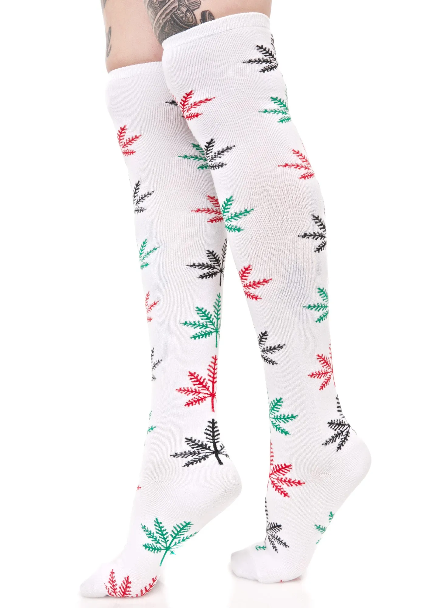 Snowflake Knee High Socks-