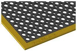 Ulti-Mat Greaseproof Anti-Fatigue Anti-Slip Mat - Black/Yellow - 1550mm x 1720mm - [WWM-10141-15517213-BKYL] - (LP)